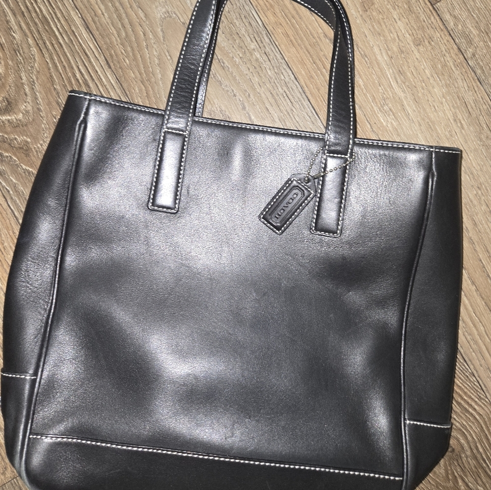 Coach Black Leather Hand Bag